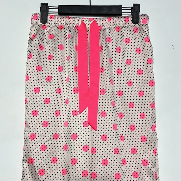Victoria’s Secret Pink White Black Polka Dot Silky Lightweight Pajama Pants XS - Picture 2 of 8